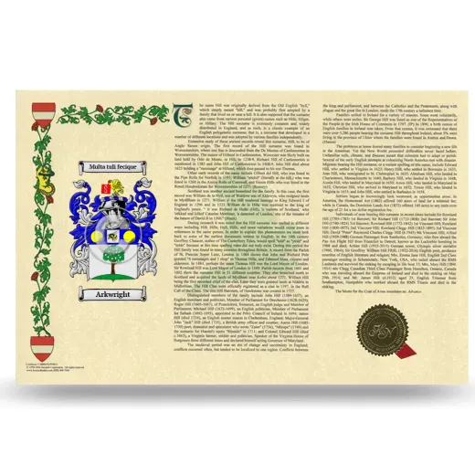 Arkwright Armorial History Landscape Style