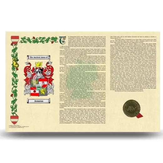 Armens Armorial History Landscape Style