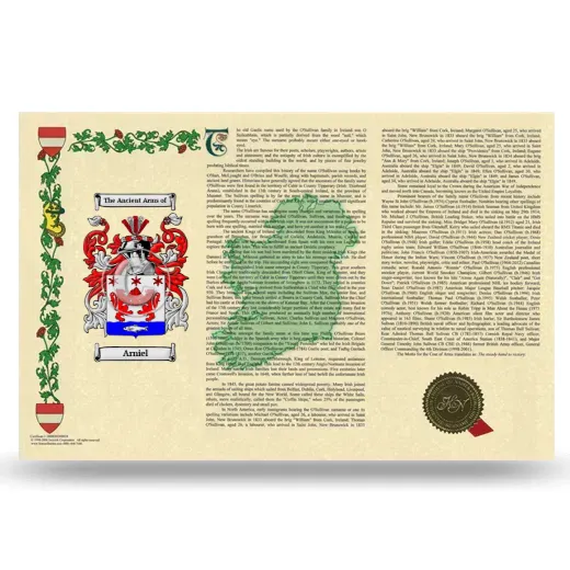 Arniel Armorial History Landscape Style