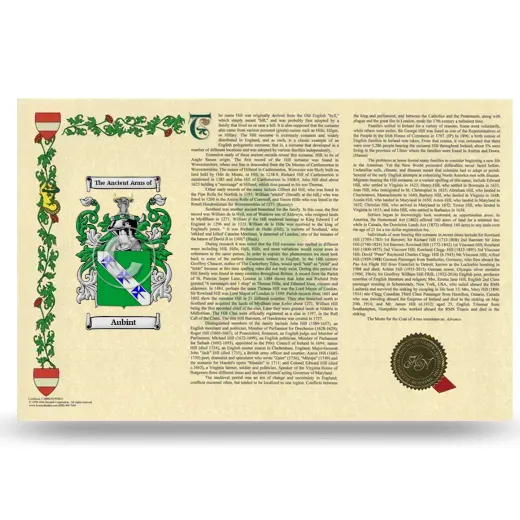 Aubint Armorial History Landscape Style