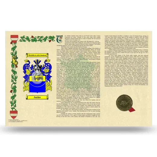 Autier Armorial History Landscape Style