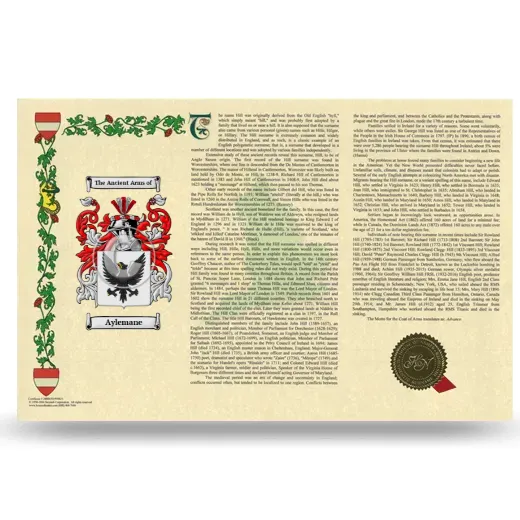 Aylemane Armorial History Landscape Style