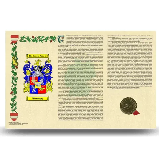 Bärnkopp Armorial History Landscape Style