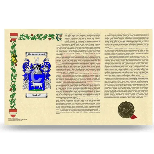 Backoff Armorial History Landscape Style
