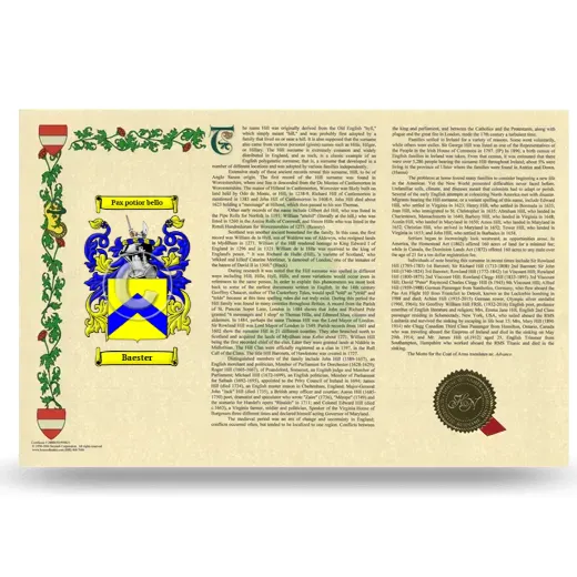 Baester Armorial History Landscape Style
