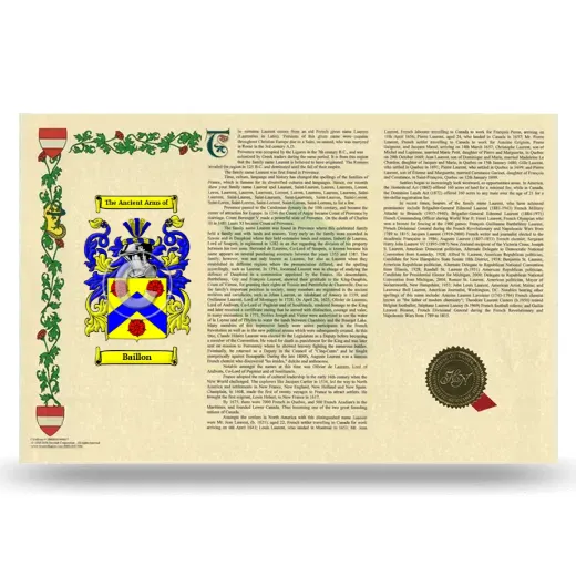 Baillon Armorial History Landscape Style