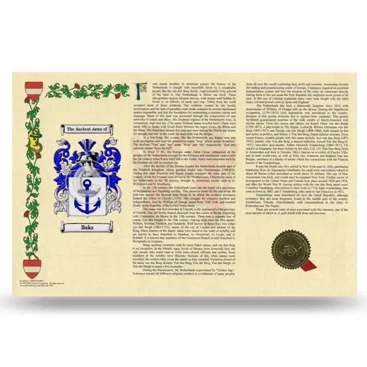 Baks Armorial History Landscape Style