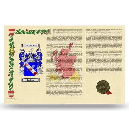 Ballcom Armorial History Landscape Style