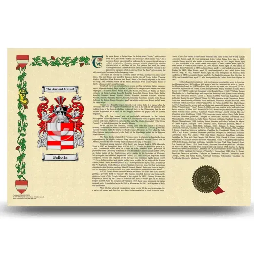 Ballotta Armorial History Landscape Style