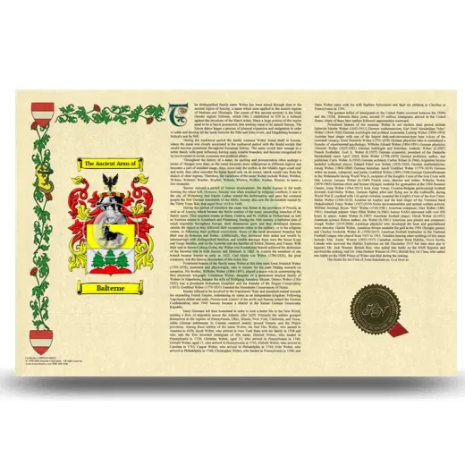 Balterne Armorial History Landscape Style
