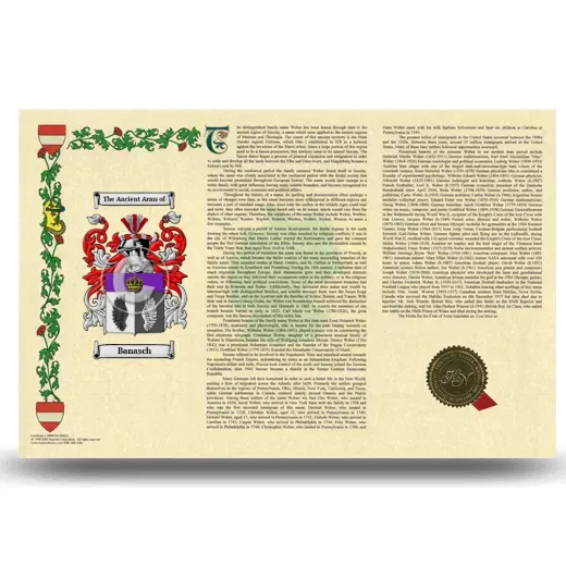 Banasch Armorial History Landscape Style