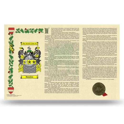 Bannion Armorial History Landscape Style