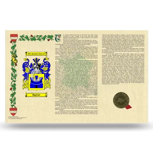 Baptist Armorial History Landscape Style