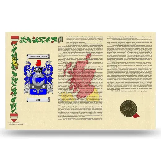 Bar Armorial History Landscape Style