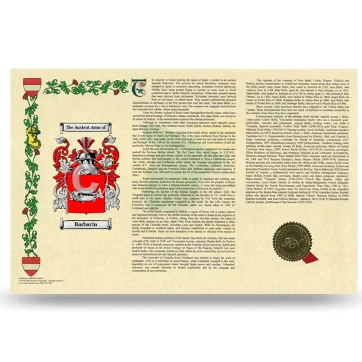 Barbarin Armorial History Landscape Style