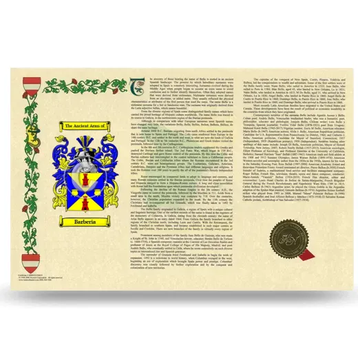 Barberia Armorial History Landscape Style