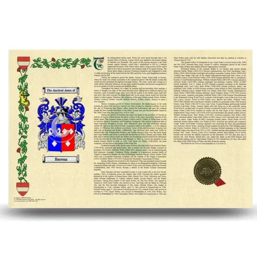 Barenz Armorial History Landscape Style