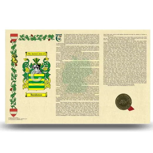 Barnhouse Armorial History Landscape Style