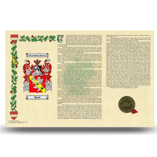 Barré Armorial History Landscape Style