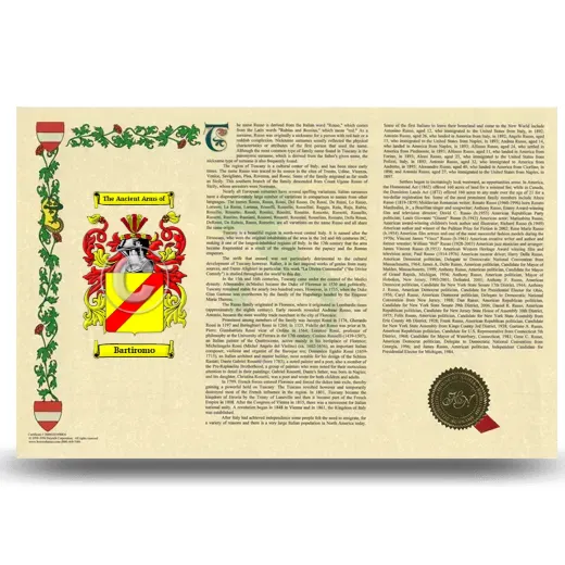 Bartiromo Armorial History Landscape Style