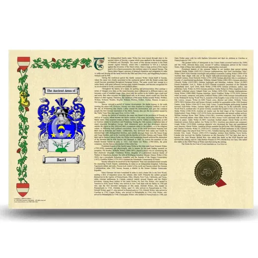 Bartl Armorial History Landscape Style