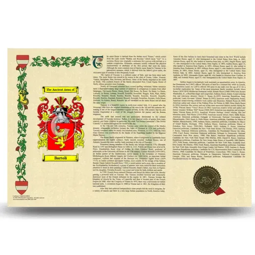 Bartoli Armorial History Landscape Style