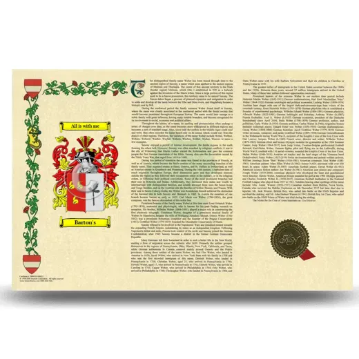 Barton's Armorial History Landscape Style