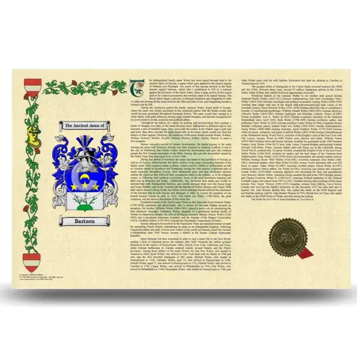 Bartzen Armorial History Landscape Style