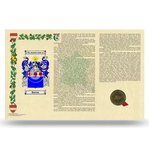 Baston Armorial History Landscape Style