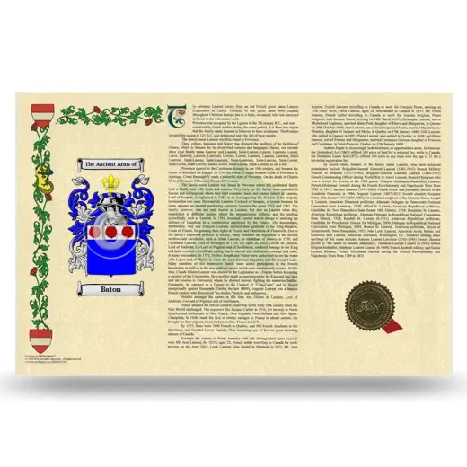 Baton Armorial History Landscape Style