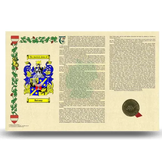 Batony Armorial History Landscape Style