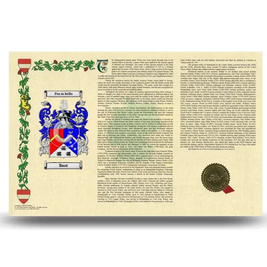 Baut Armorial History Landscape Style