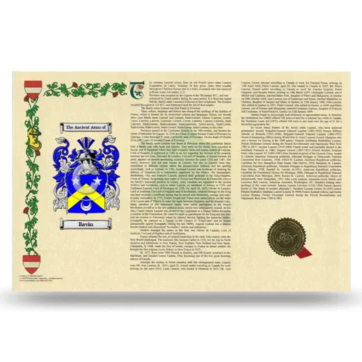 Bavin Armorial History Landscape Style