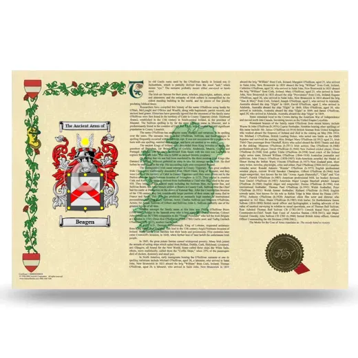 Beagen Armorial History Landscape Style