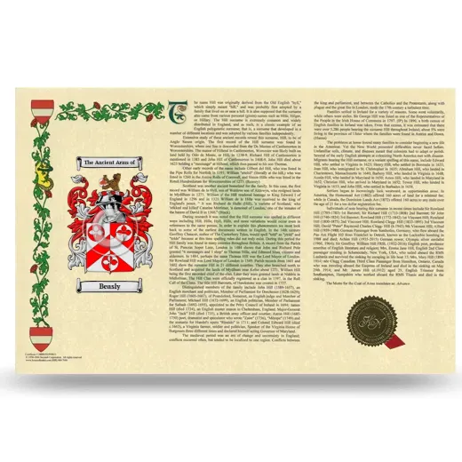 Beasly Armorial History Landscape Style