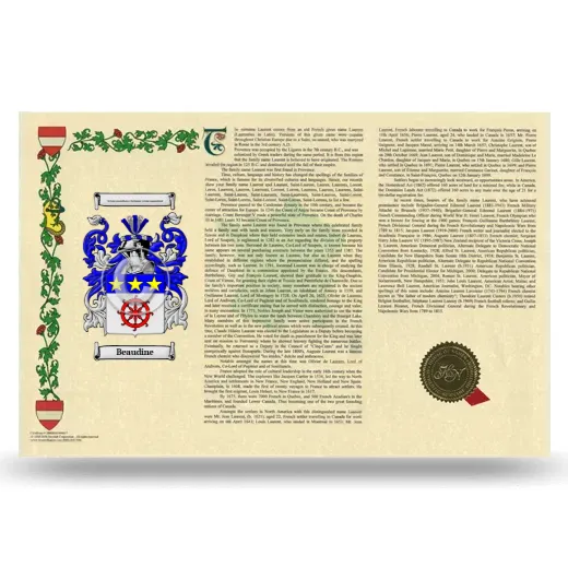 Beaudine Armorial History Landscape Style