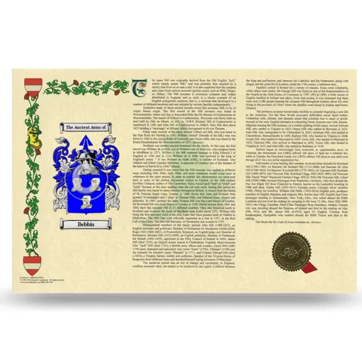 Bebbis Armorial History Landscape Style