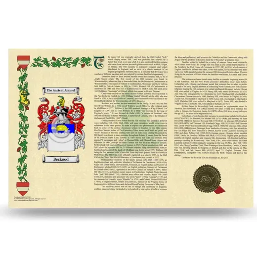 Beckood Armorial History Landscape Style