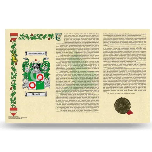 Becraft Armorial History Landscape Style