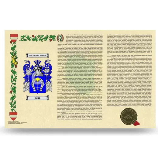 Belik Armorial History Landscape Style