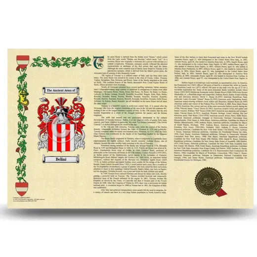 Belini Armorial History Landscape Style