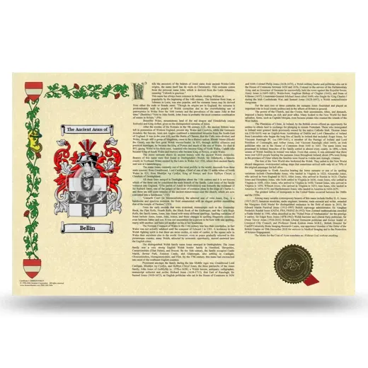 Bellin Armorial History Landscape Style