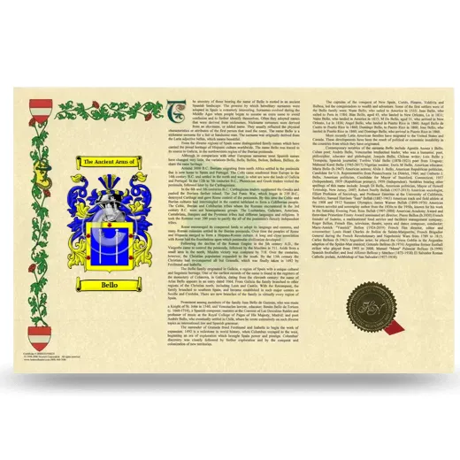 Bello Armorial History Landscape Style