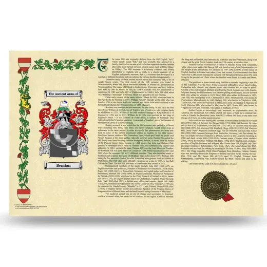 Bendon Armorial History Landscape Style