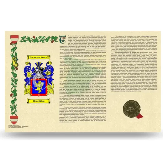 Beneditez Armorial History Landscape Style