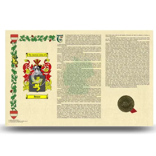 Bense Armorial History Landscape Style