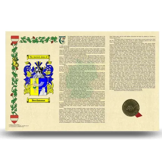 Berchmann Armorial History Landscape Style