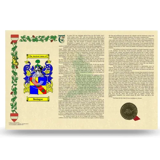 Beringar Armorial History Landscape Style
