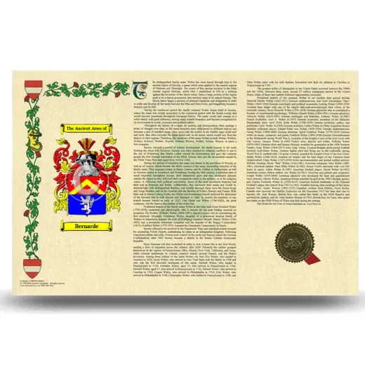Bernarde Armorial History Landscape Style