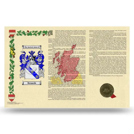 Bernarde Armorial History Landscape Style